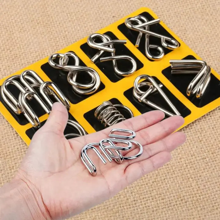 SteelTwist | In elkaar grijpende metalen puzzelset – Hersenkraker & Denkspel
