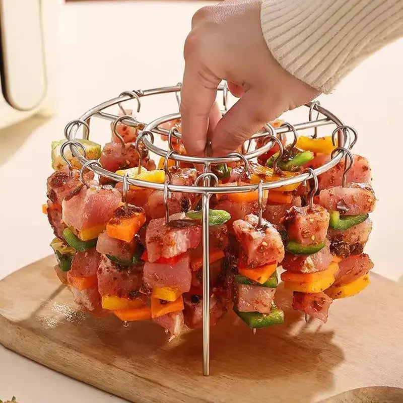 KebabLuxe | Premium Air Fryer Kebab Grill – Perfectly even BBQ skewer rack