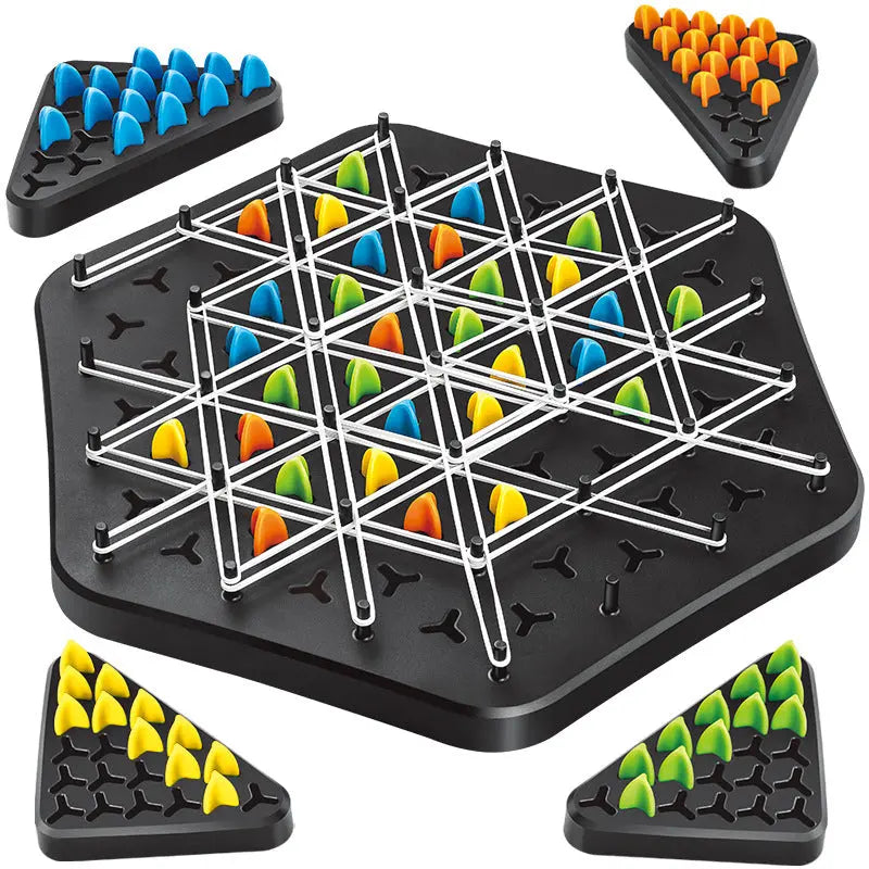 TriChain | Triangle Strategy Game – 2-4 spelers, hersenkrakend bordspel, verbetert je logica