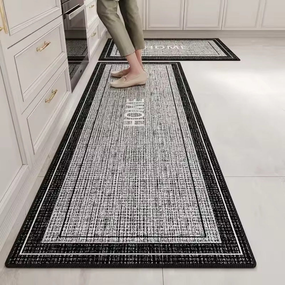 HomeStride | Antislip, wasbaar tapijt voor keuken en woonkamer, zachte fluwelen loper voor gang