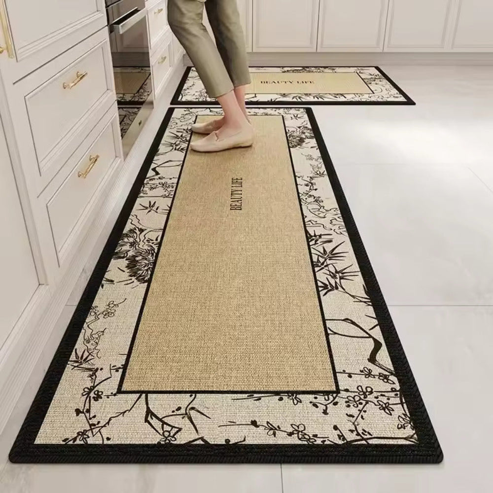 HomeStride | Antislip, wasbaar tapijt voor keuken en woonkamer, zachte fluwelen loper voor gang