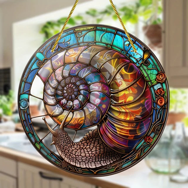 PrismaShell | Reuzenslak Kleurrijke Zonnevanger - Decoratief Raamornament voor Buiten