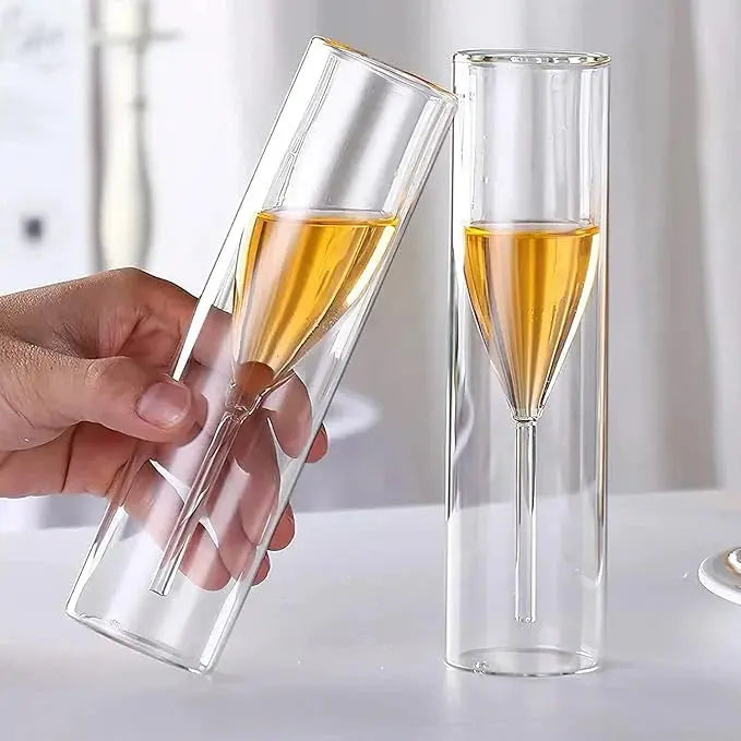 Velaire | Kristallen Champagneglazen met Drijvende Basis - Elegante Flutes voor Mousserende Wijn