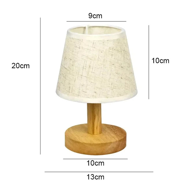 SoftGlow | Klassieke stoffen tafellamp - LED USB nachtlamp voor slaapkamer en woonkamer