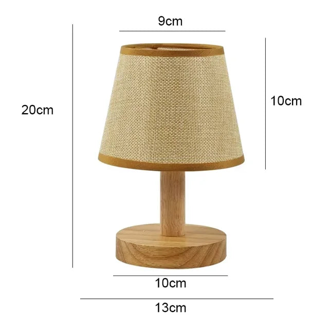 SoftGlow | Klassieke stoffen tafellamp - LED USB nachtlamp voor slaapkamer en woonkamer