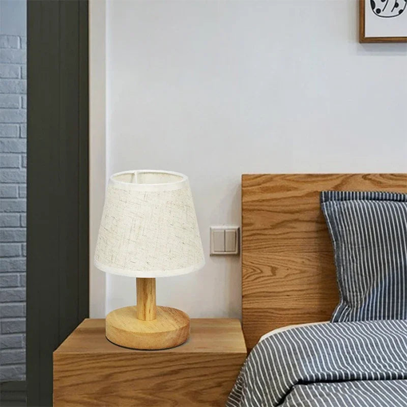 SoftGlow | Klassieke stoffen tafellamp - LED USB nachtlamp voor slaapkamer en woonkamer