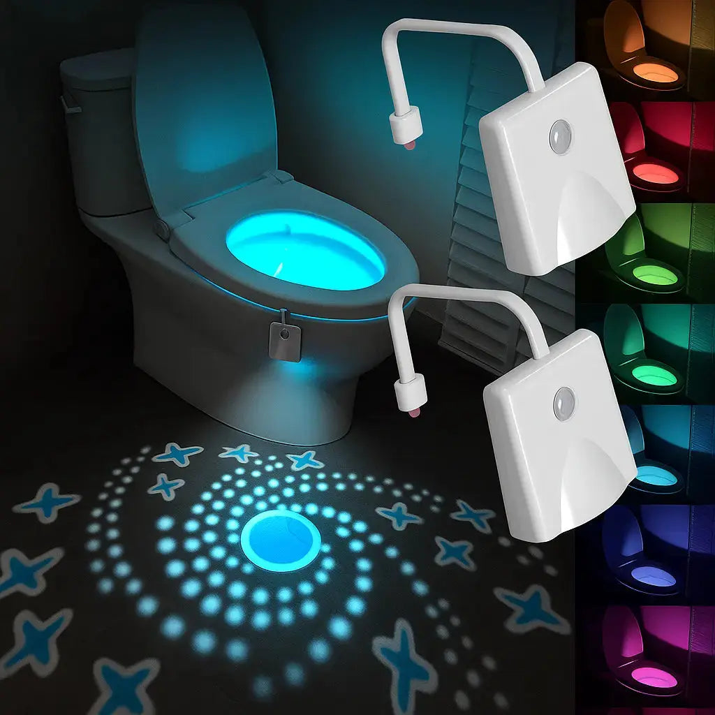 PottyGlow | LED-toiletlamp met bewegingssensor – oplaadbaar via USB, kleurveranderend