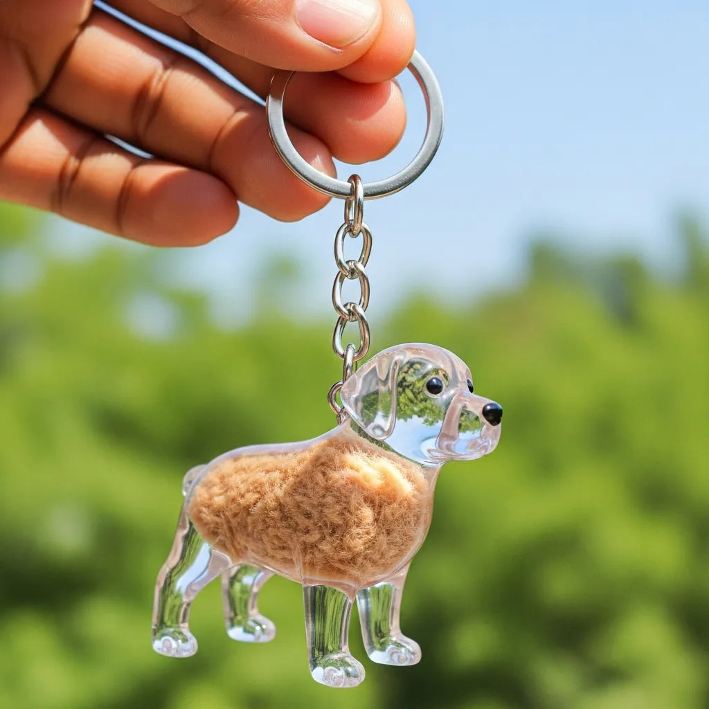 PawCharm | Hondvormige sleutelhanger als aandenken, gepersonaliseerd aandenken aan uw huisdier