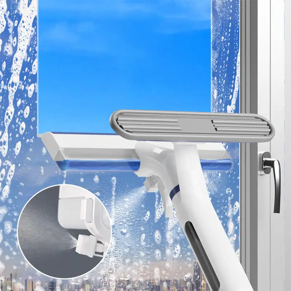 SpraySweep | 3-in-1 Telescopische Raamreiniger met Sproeier, Wisser & Ingebouwde Container