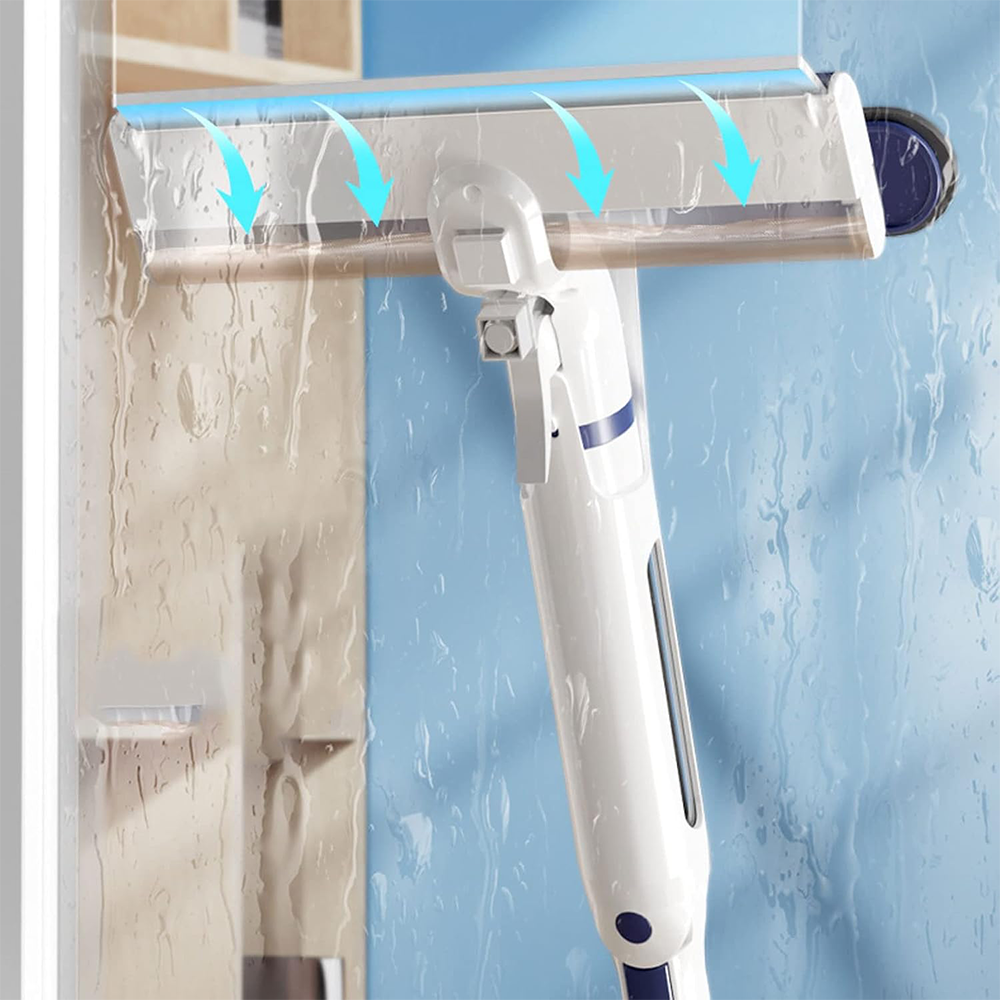SpraySweep | 3-in-1 Telescopische Raamreiniger met Sproeier, Wisser & Ingebouwde Container