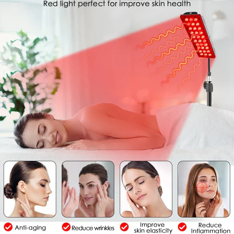TheraGlow | Rood & Nabij-infrarood therapeutisch paneel - Diep helende pijnverlichting, stressvermindering
