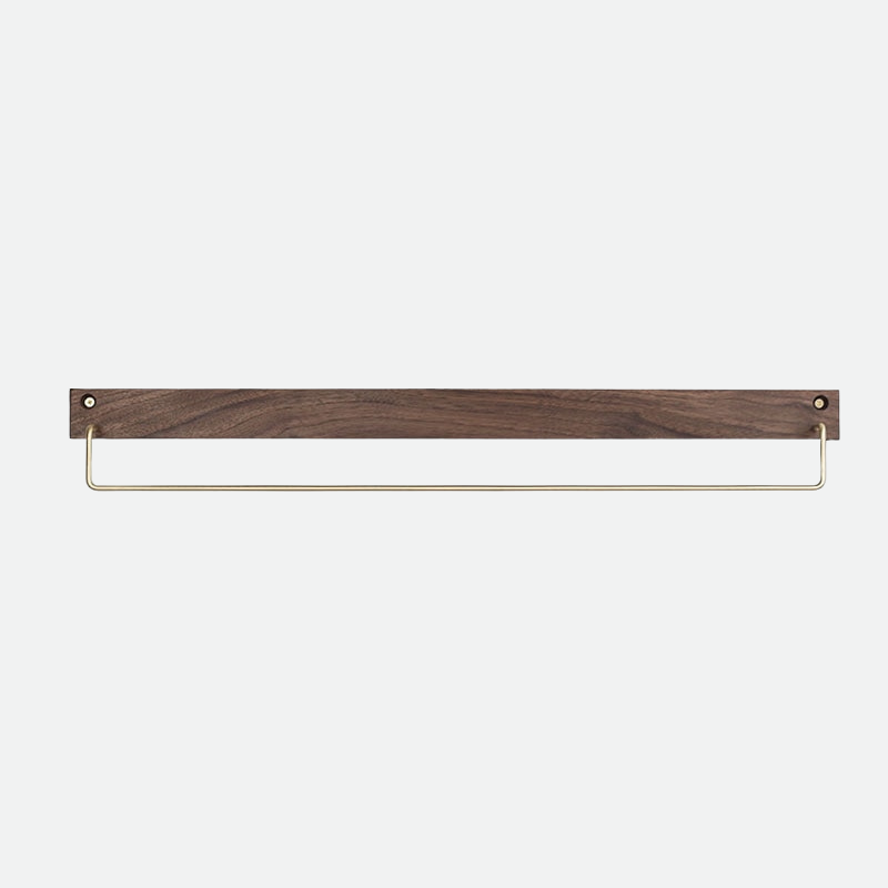 TowelCrest | Elegante Houten Handdoekhouder, Moderne Badkamer Muurbevestiging