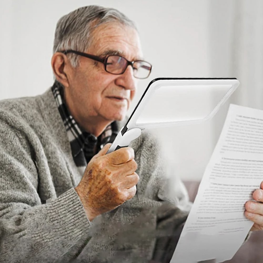 ScanLite | Handheld paginagrote loep met 5x LED-zoom – ideaal voor lezen en detailwerk