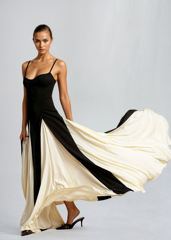 Azelia | Dames Mouwloze Maxi Jurk – Gepenelde Zwierige Rok Elegante Casual Zomerjurk