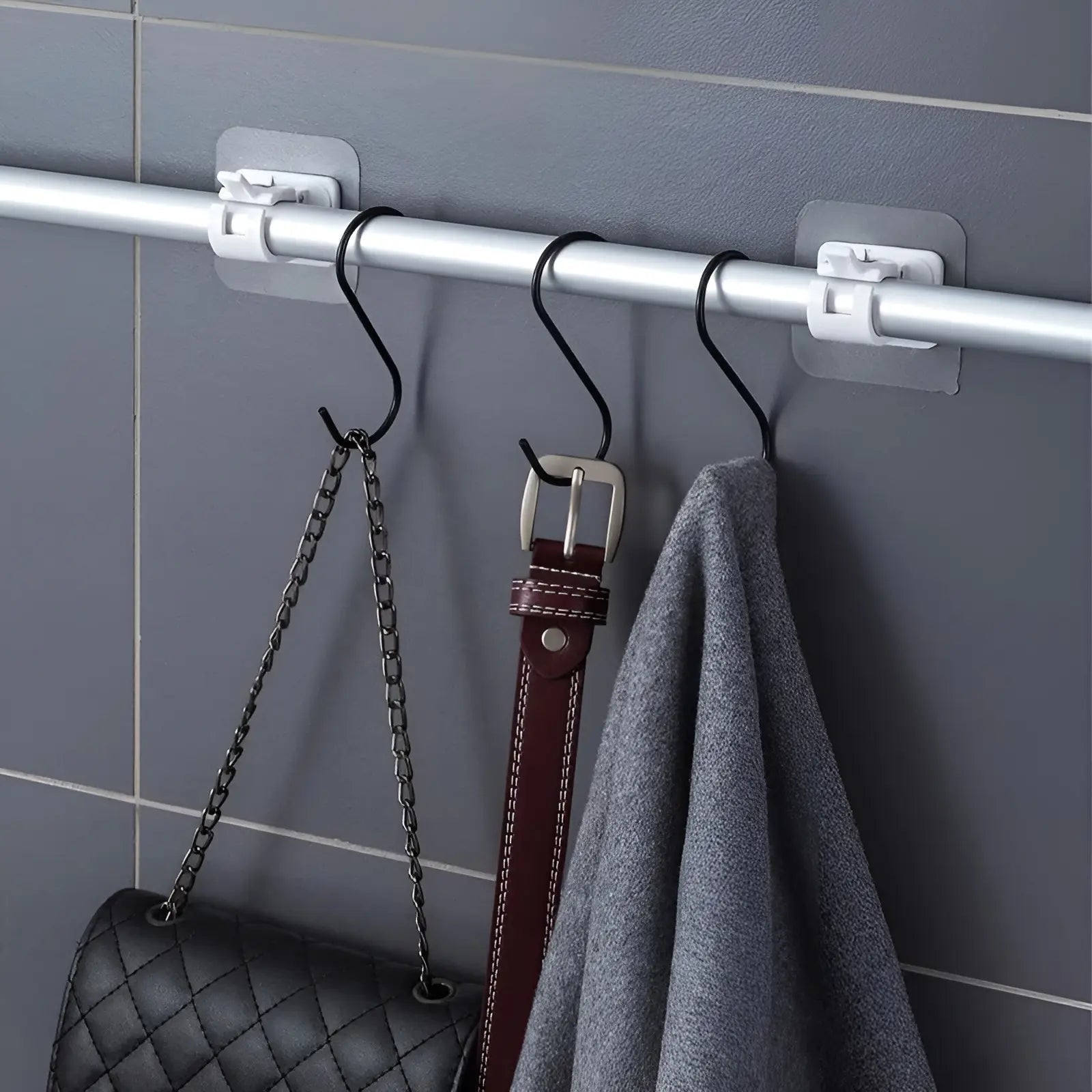 StickRod | Zelfklevende gordijnroedehouders - zonder gereedschap, schadevrij, sterk en veelzijdig
