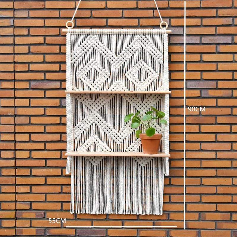 TasselTier | Boho Macrame Hangende Plank