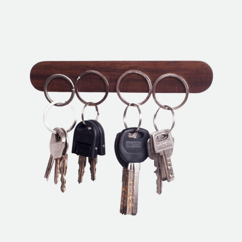StickKey | Magnetische Houten Muursleutelhouder - Minimalistisch Houten Sleutelrekje