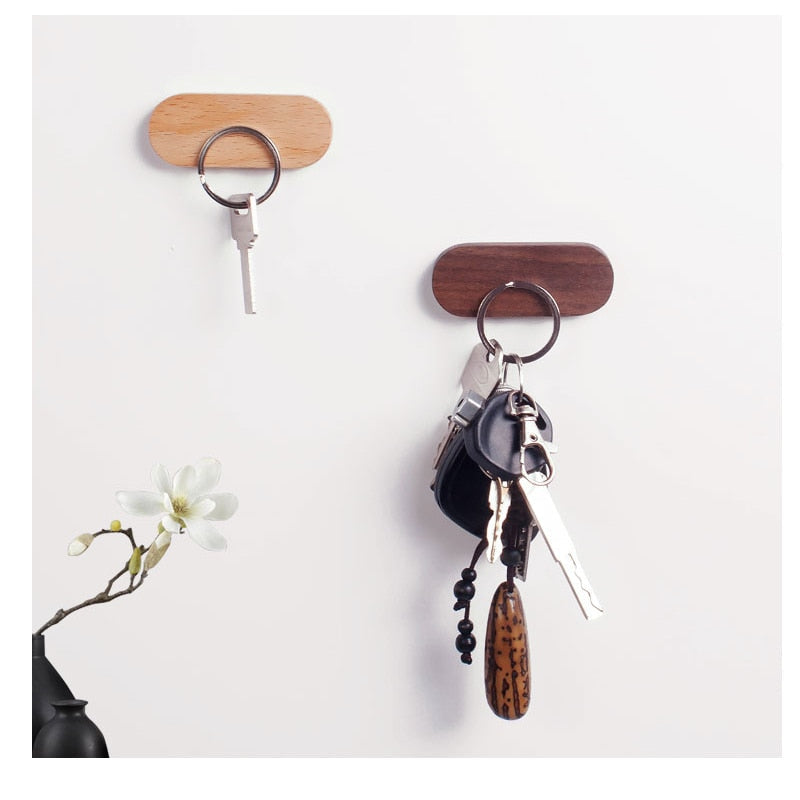 StickKey | Magnetische Houten Muursleutelhouder - Minimalistisch Houten Sleutelrekje