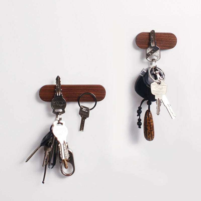 StickKey | Magnetische Houten Muursleutelhouder - Minimalistisch Houten Sleutelrekje