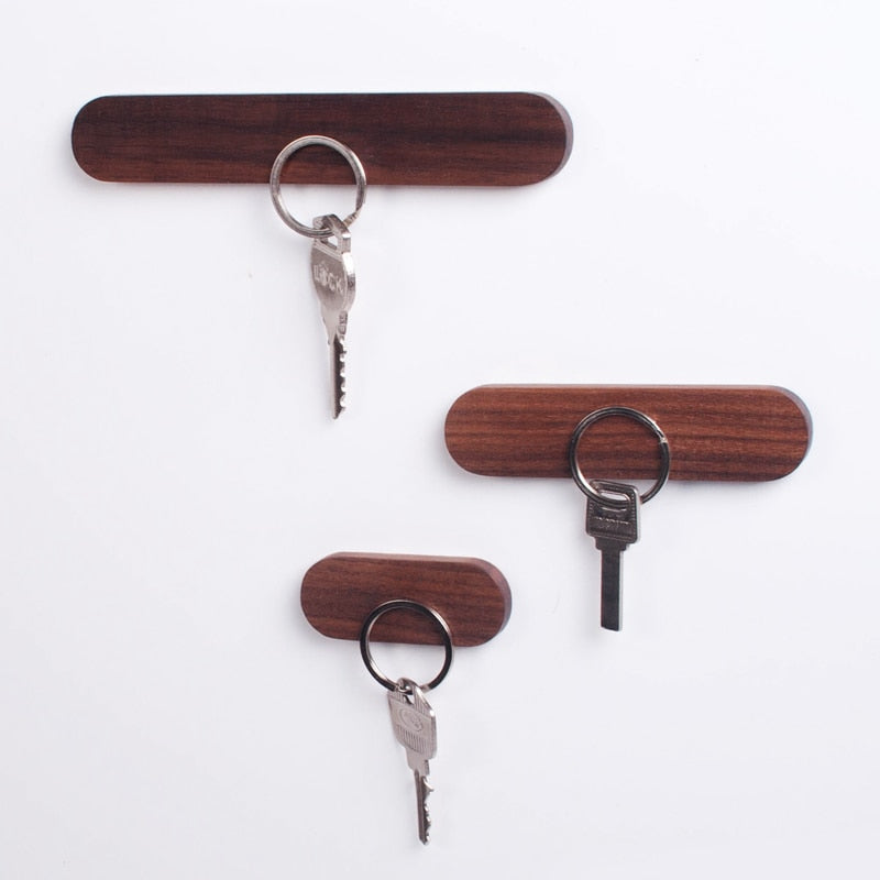 StickKey | Magnetische Houten Muursleutelhouder - Minimalistisch Houten Sleutelrekje