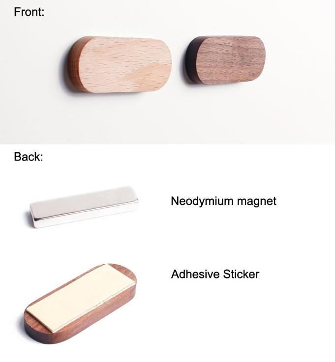 StickKey | Magnetische Houten Muursleutelhouder - Minimalistisch Houten Sleutelrekje