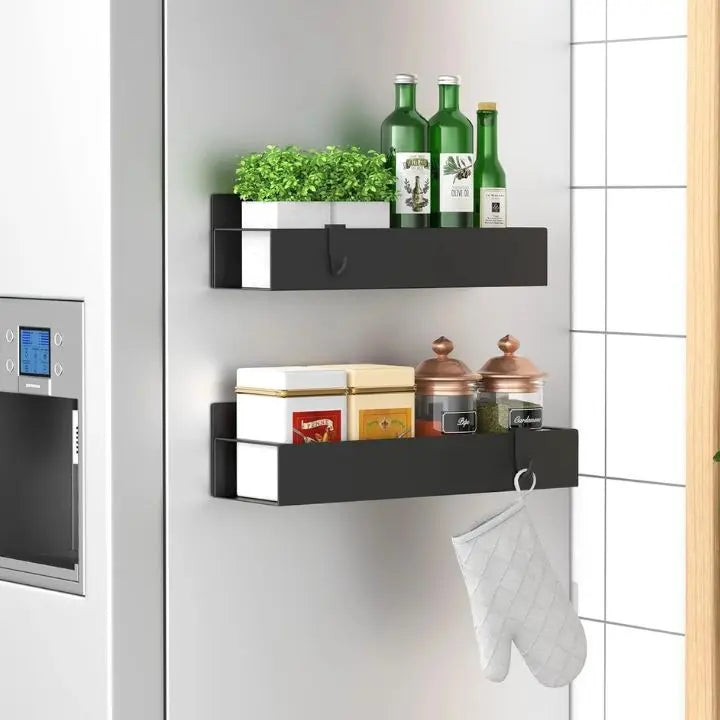 MagniRack | Magnetisch kruidenrek - Sterke, kleefvrije plank voor koelkast, muur of keuken