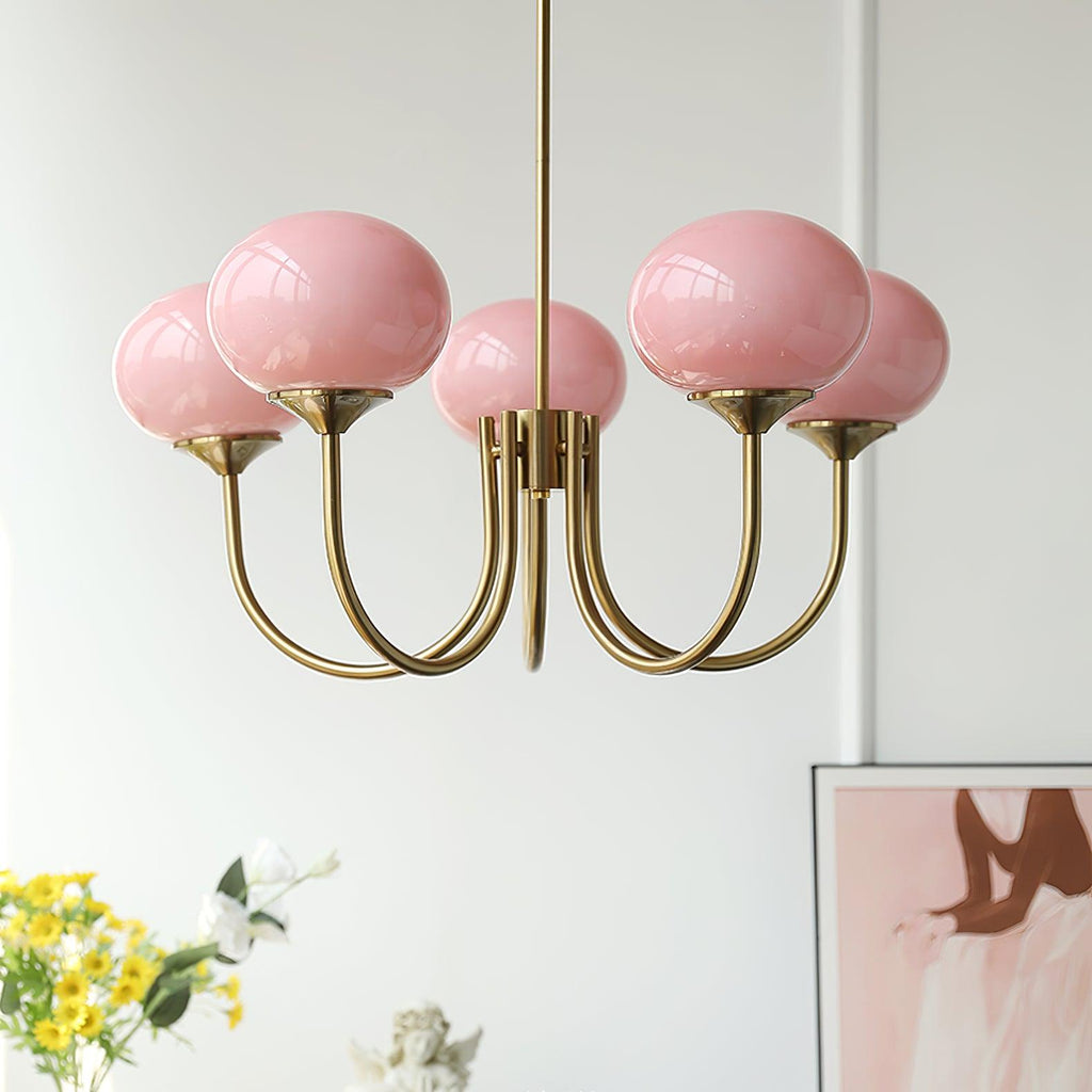 PuffyGlow | Retro marshmallow kroonluchter - Zachte, nostalgische verlichting voor moderne ruimtes