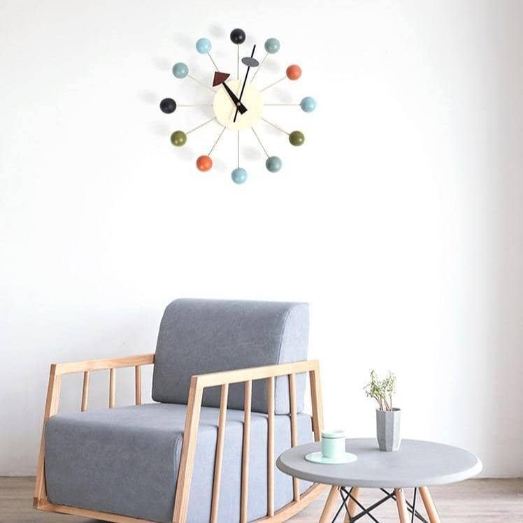 Orbix | Minimalistische 3D Bal Wandklok - Moderne Siliconen Bol Klok voor Home Décor
