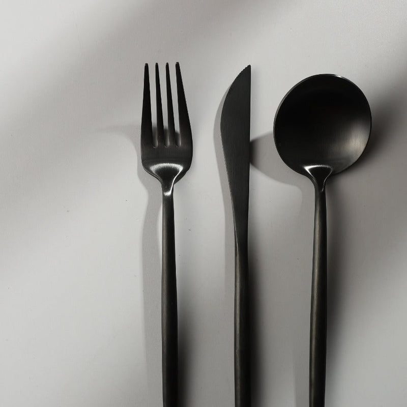 Finix | Minimalistische bestekset van roestvrij staal - Modern bestek voor de eetkamer, elegant tafelgerei