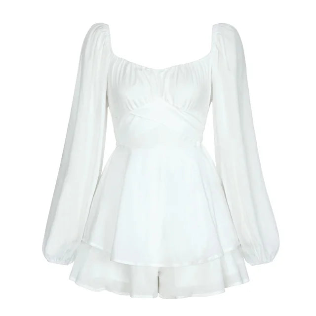 Qena | Mini-jurk met pofmouwen voor dames – Romantische, elegante zomeroutfit