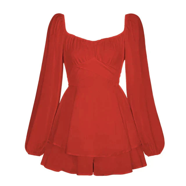 Qena | Mini-jurk met pofmouwen voor dames – Romantische, elegante zomeroutfit