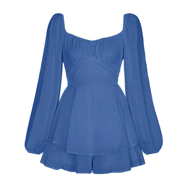 Qena | Mini-jurk met pofmouwen voor dames – Romantische, elegante zomeroutfit