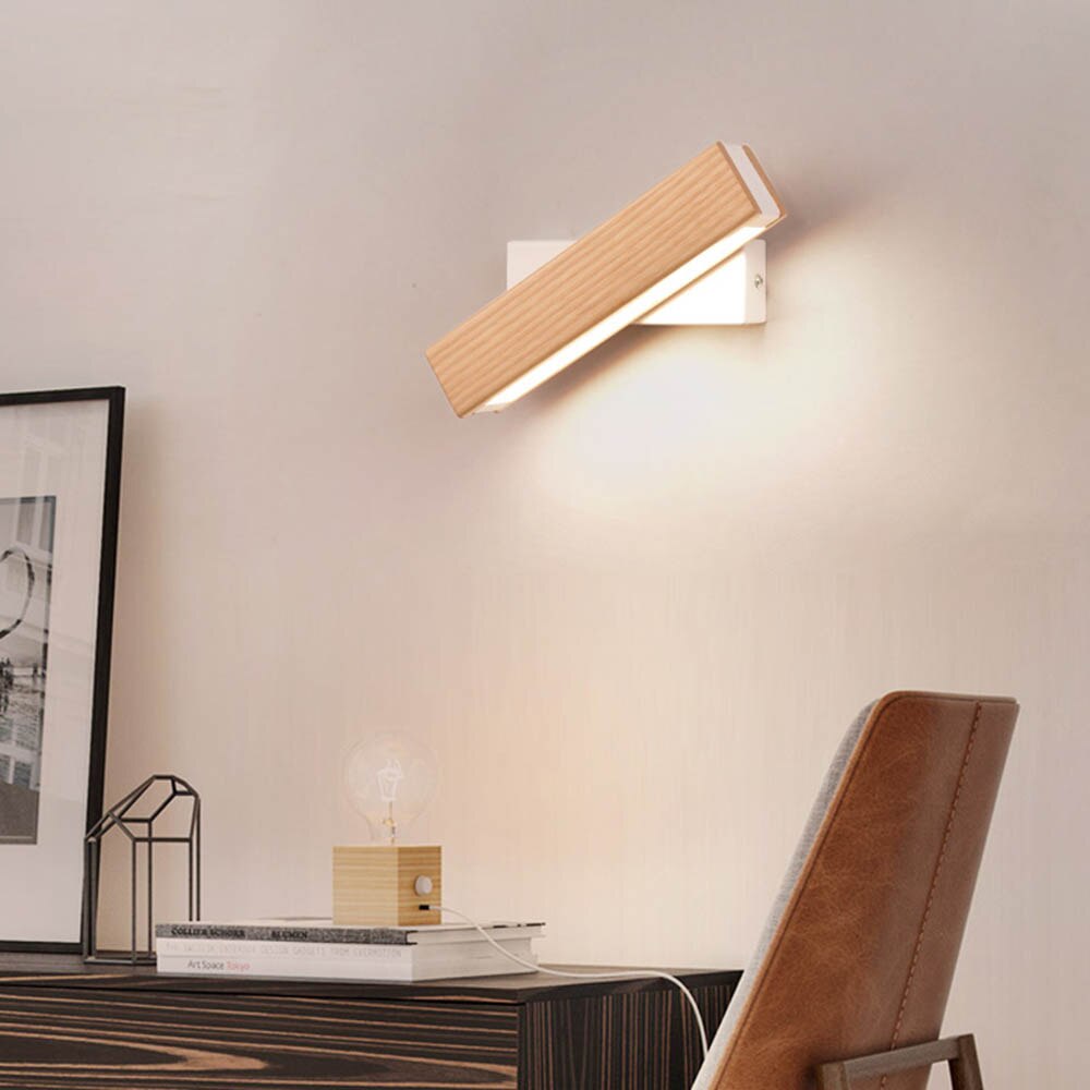 TimberBeam | Chic Modern Wood LED Wall Lamp