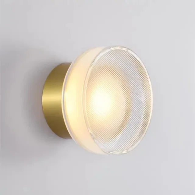 OrbitGlow | Moderne Ronde Wandlamp - 3-Kleuren LED, Zachte Sfeerverlichting, Eenvoudige Installatie, Metaal en Glas, Ideaal voor Woonkamer, Slaapkamer of Hal