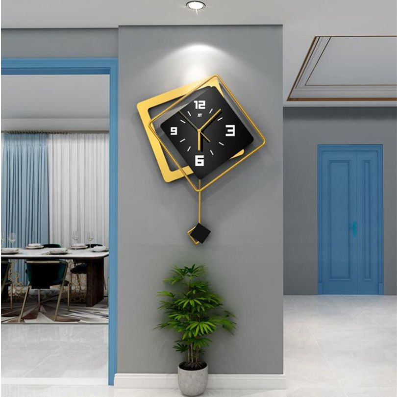 ArtisanClock | Creatieve houten Geometrische Swing Decoratieve Wandklok