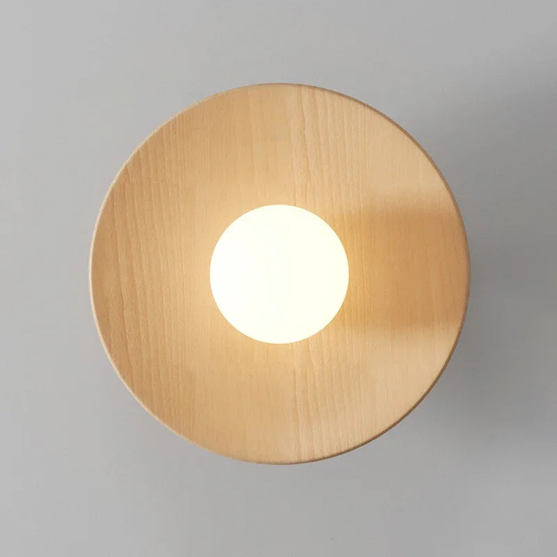 OakOrb | Moderne houten plafondlamp - LED-compatibele bal hanglamp
