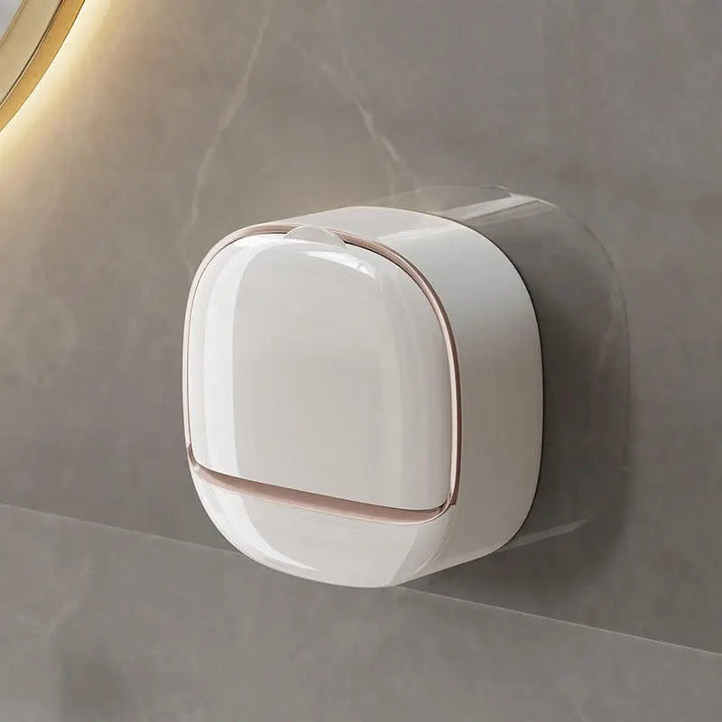 SoapShell | Modern Zeepbakje met Deksel & Lekbakje - Stijlvolle Badkamer Zeephouder