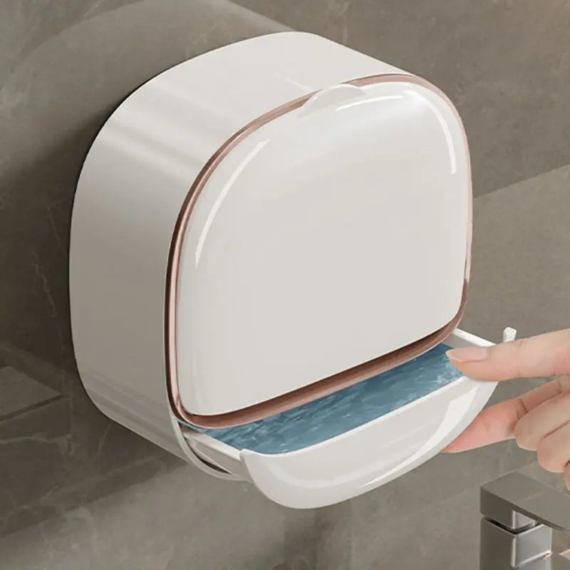 SoapShell | Modern Zeepbakje met Deksel & Lekbakje - Stijlvolle Badkamer Zeephouder