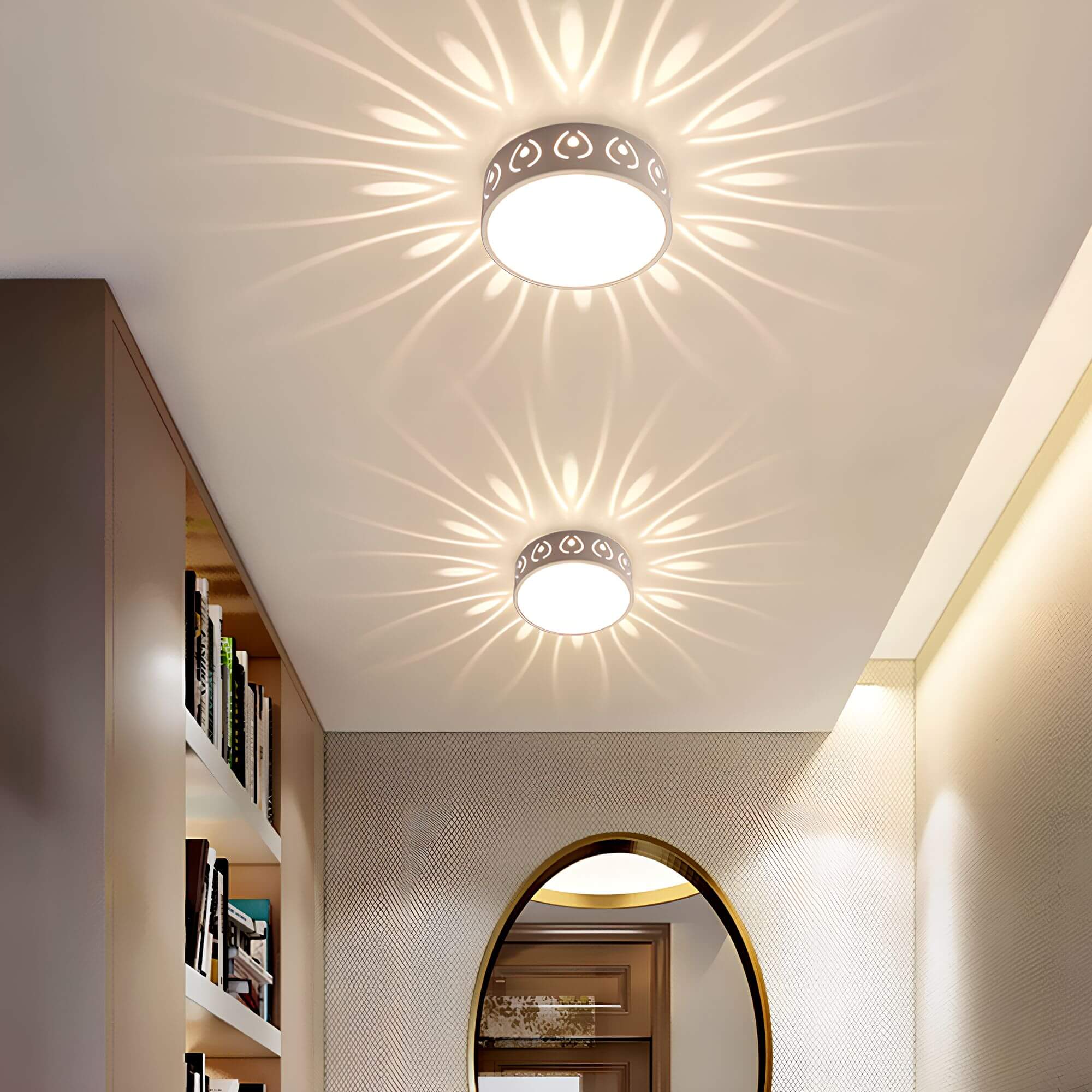 Lumeo | LED Plafondlamp - Moderne armatuur voor entree, hal en balkon, energiezuinig
