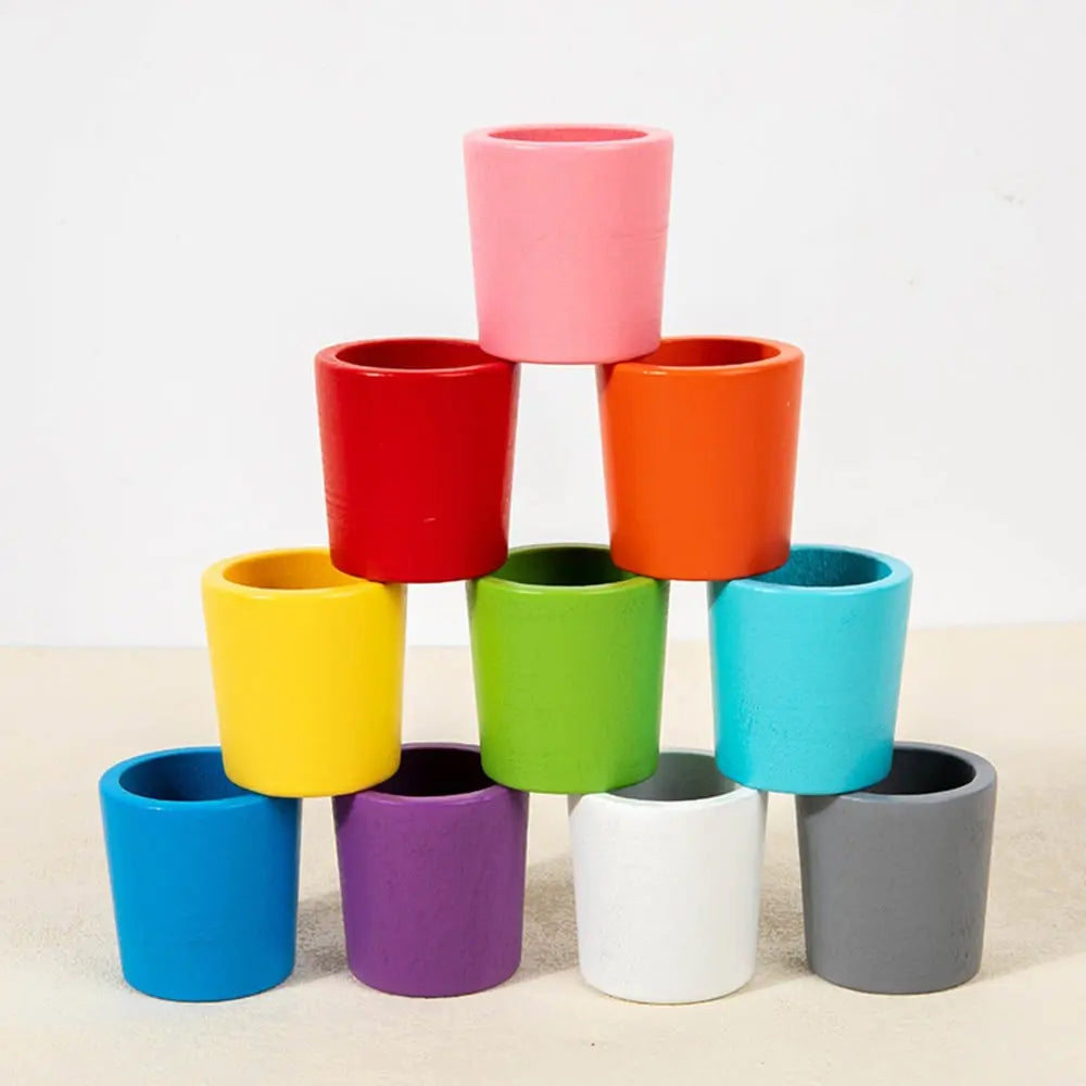 RainbowSort | Montessori Regenboog Ballen in Bekers – Educatief Kinderspel, Kleur- en Vormmatching, Motoriek & Cognitieve Vaardigheden