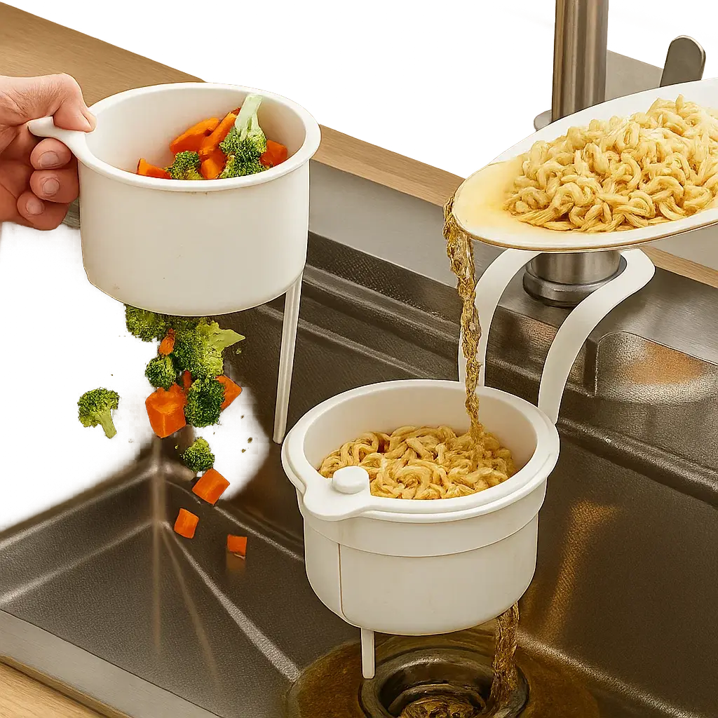 HangBin | Hangende gootsteenontwateringsmand - Multifunctionele keukenzeef voor sponzen, groenten & keukengerei