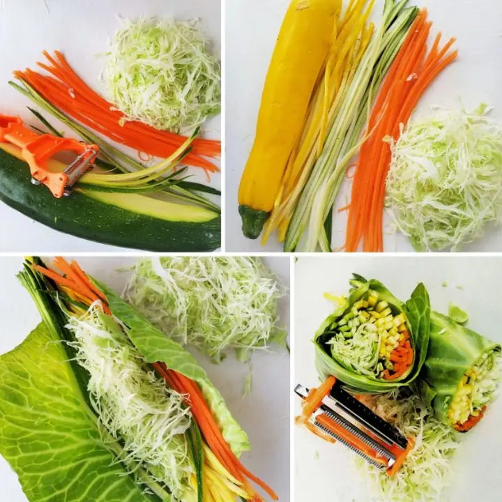 DuoPeel | 2-in-1 Fruit- & Groentenschiller - Koolstofstaalblad, Multifunctioneel Keukengereedschap