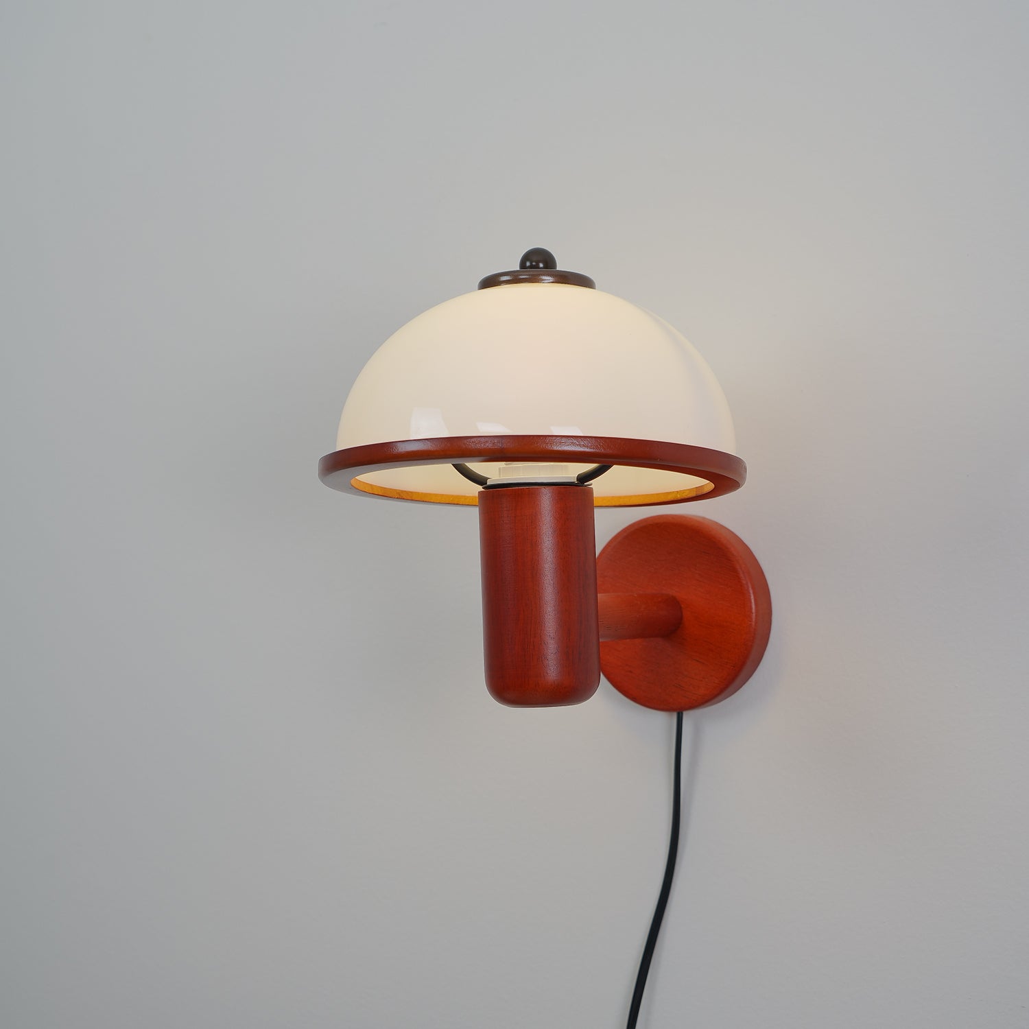 CapLuxe | Rustieke Paddestoel Houten Wandlamp