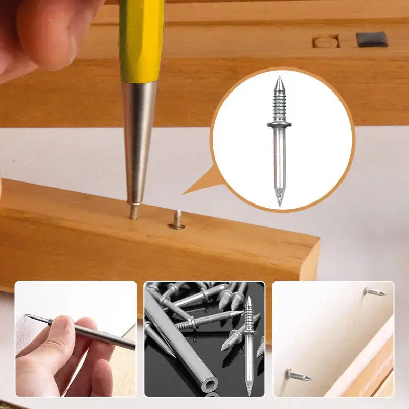 CleanPin | Niet-markerende plintnagels - 100 stuks heavy duty zink-gecoate afwerknagels voor plinten