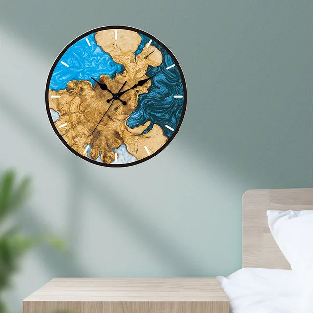 EtherealClock | Artistieke moderne transparante klok met houtinleg