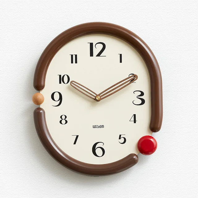 EvoClock | Moderne Minimalistische Wandklok - Elegant Licht Luxe Ontwerp, Stille Quartz Beweging