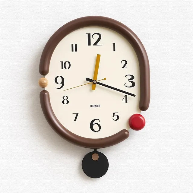 EvoClock | Moderne Minimalistische Wandklok - Elegant Licht Luxe Ontwerp, Stille Quartz Beweging