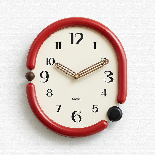 EvoClock | Moderne Minimalistische Wandklok - Elegant Licht Luxe Ontwerp, Stille Quartz Beweging