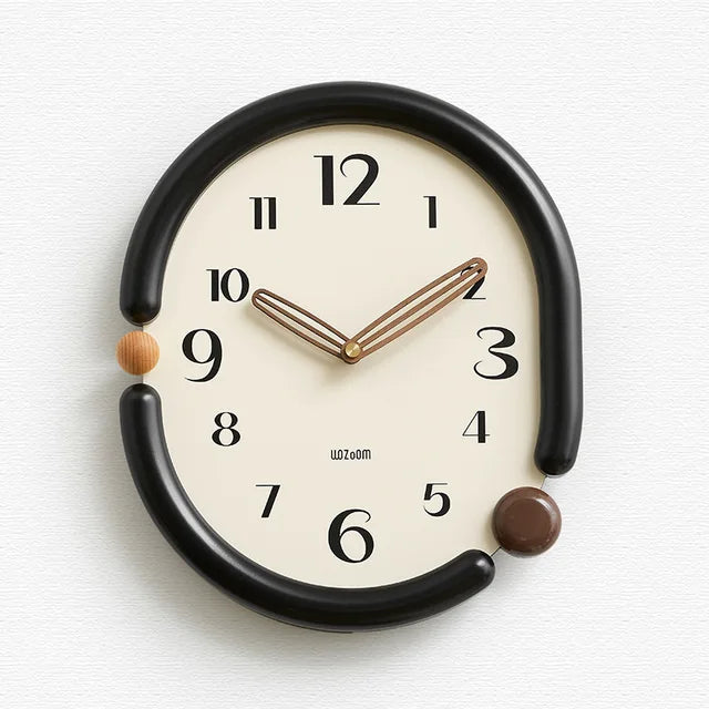 EvoClock | Moderne Minimalistische Wandklok - Elegant Licht Luxe Ontwerp, Stille Quartz Beweging