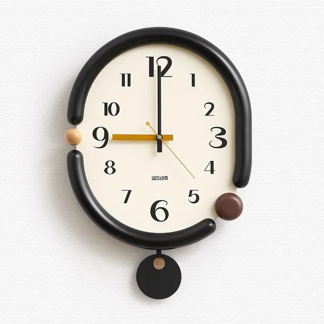 EvoClock | Moderne Minimalistische Wandklok - Elegant Licht Luxe Ontwerp, Stille Quartz Beweging